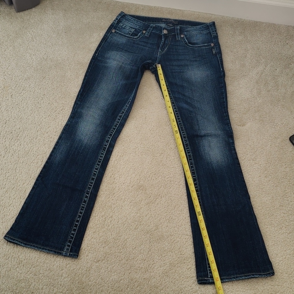 Silver Jeans Aiko Bootcut Women's Blue Denim Low Rise Workwear Y2K Vintage Chic - Picture 4 of 14